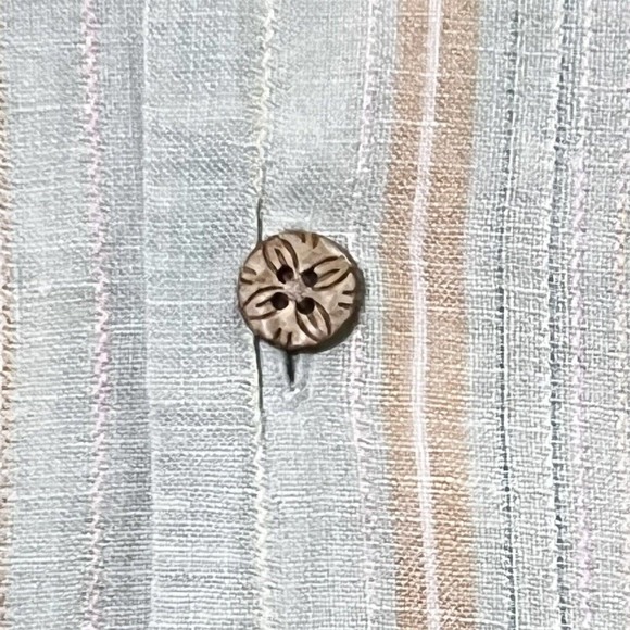 Tommy Bahama Shirt Mens XL Linen Blue White Stripe Button Up Long Sleeve - Picture 6 of 7